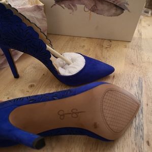 Jessica Simpson Cassel Black Suede Cutout D'Orsay